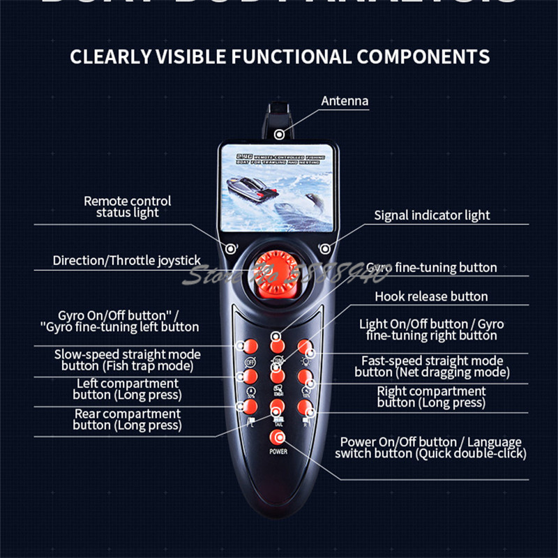 Smart Voice Broadcast RC Bait  - Fishing Boat Navigation Light review and price